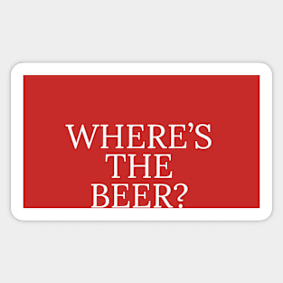 Where's the Beer? Sticker